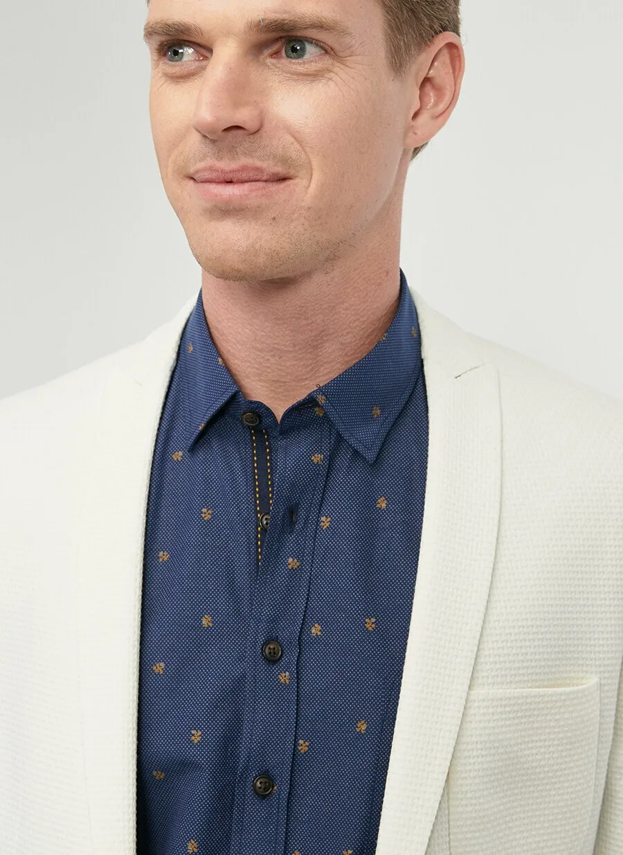 16903 White Slim Fit Jacket