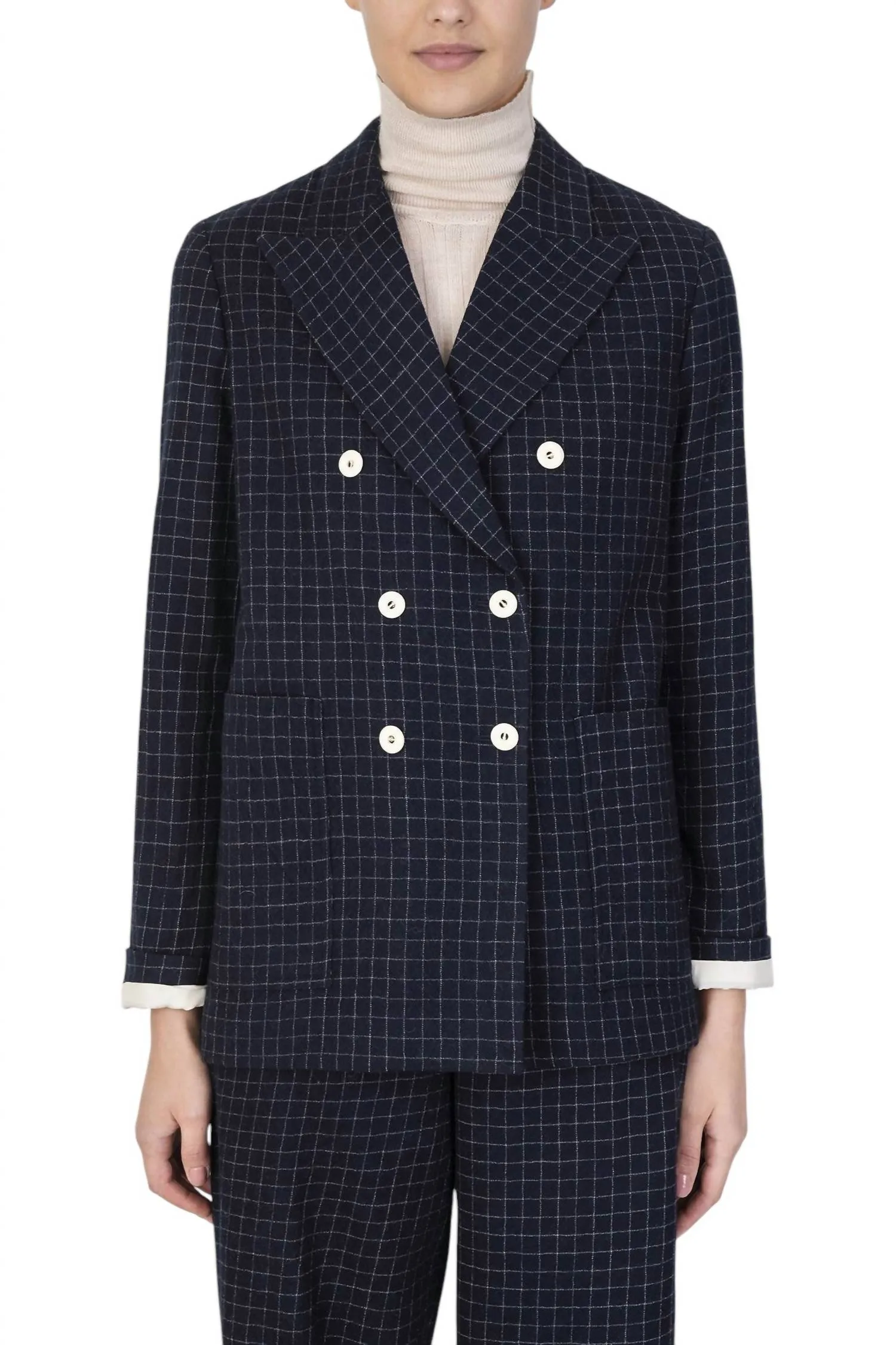 Alysi - Wool Check Blazer