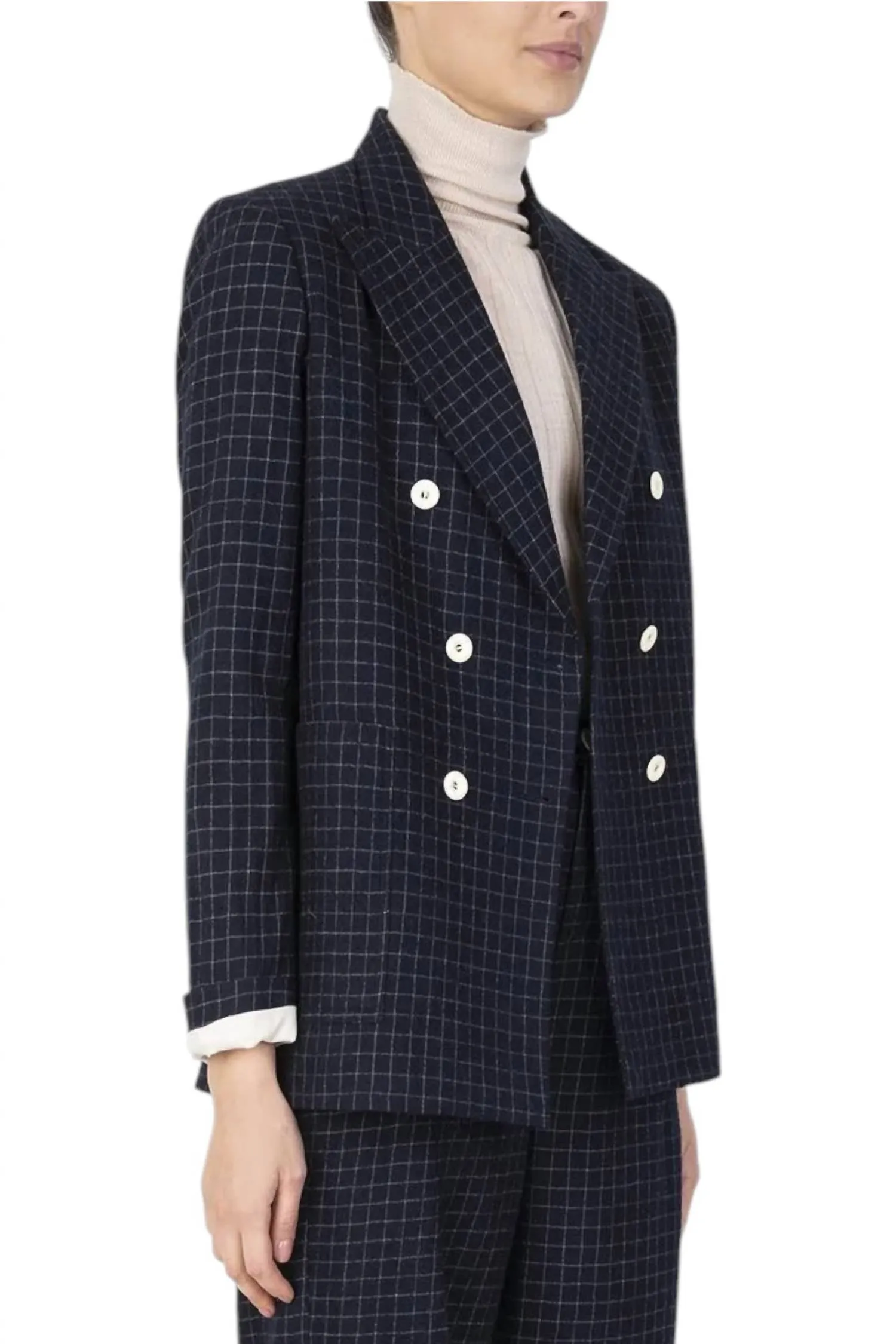 Alysi - Wool Check Blazer