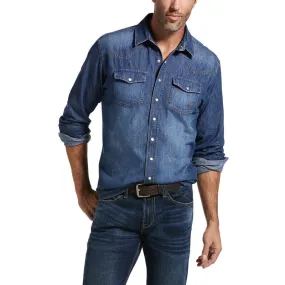 ARIAT MENS RETRO CLASSIC DENIM SHIRT (STONE)