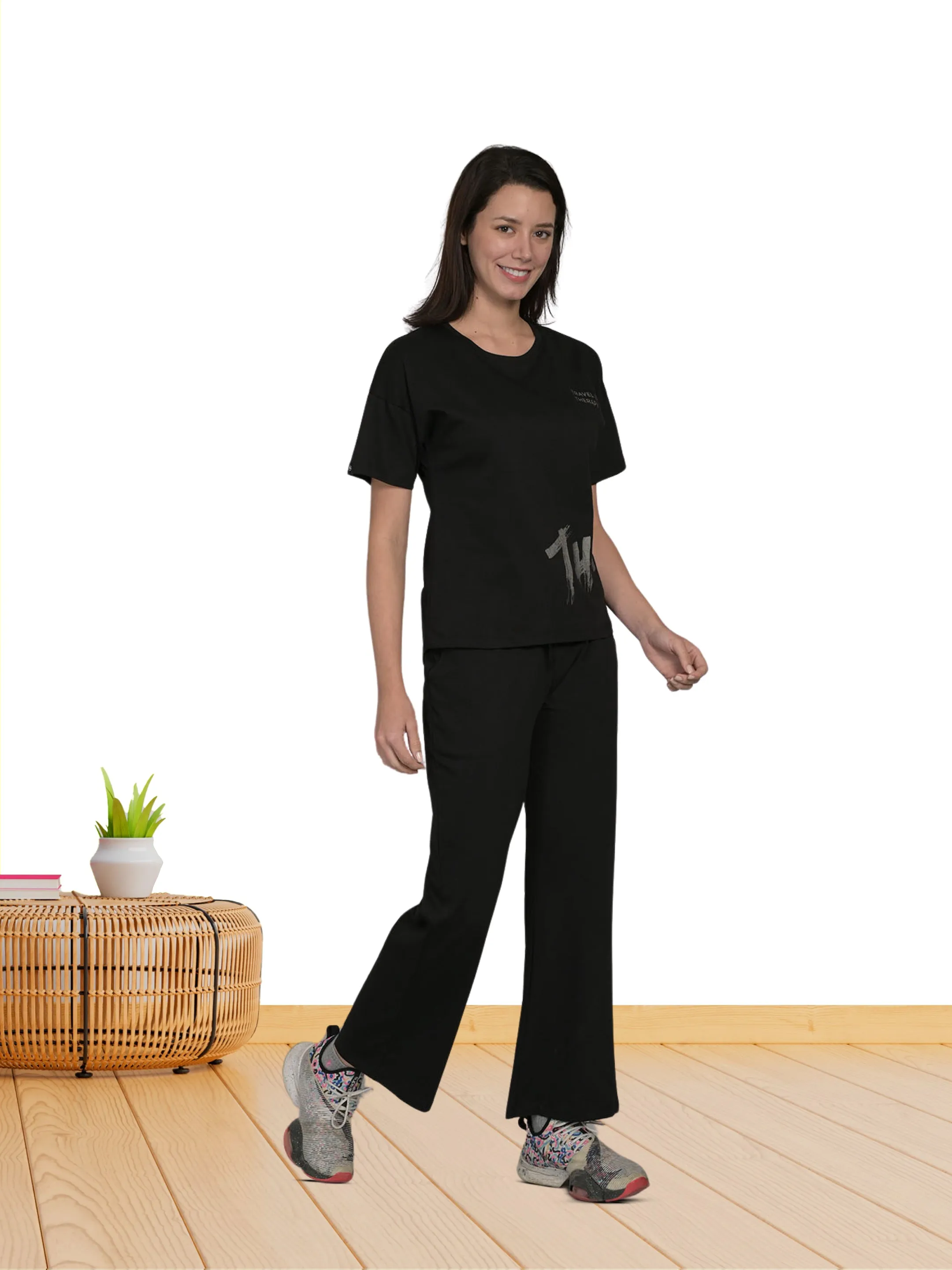 Black Half Sleeve BL Co-Ord Set