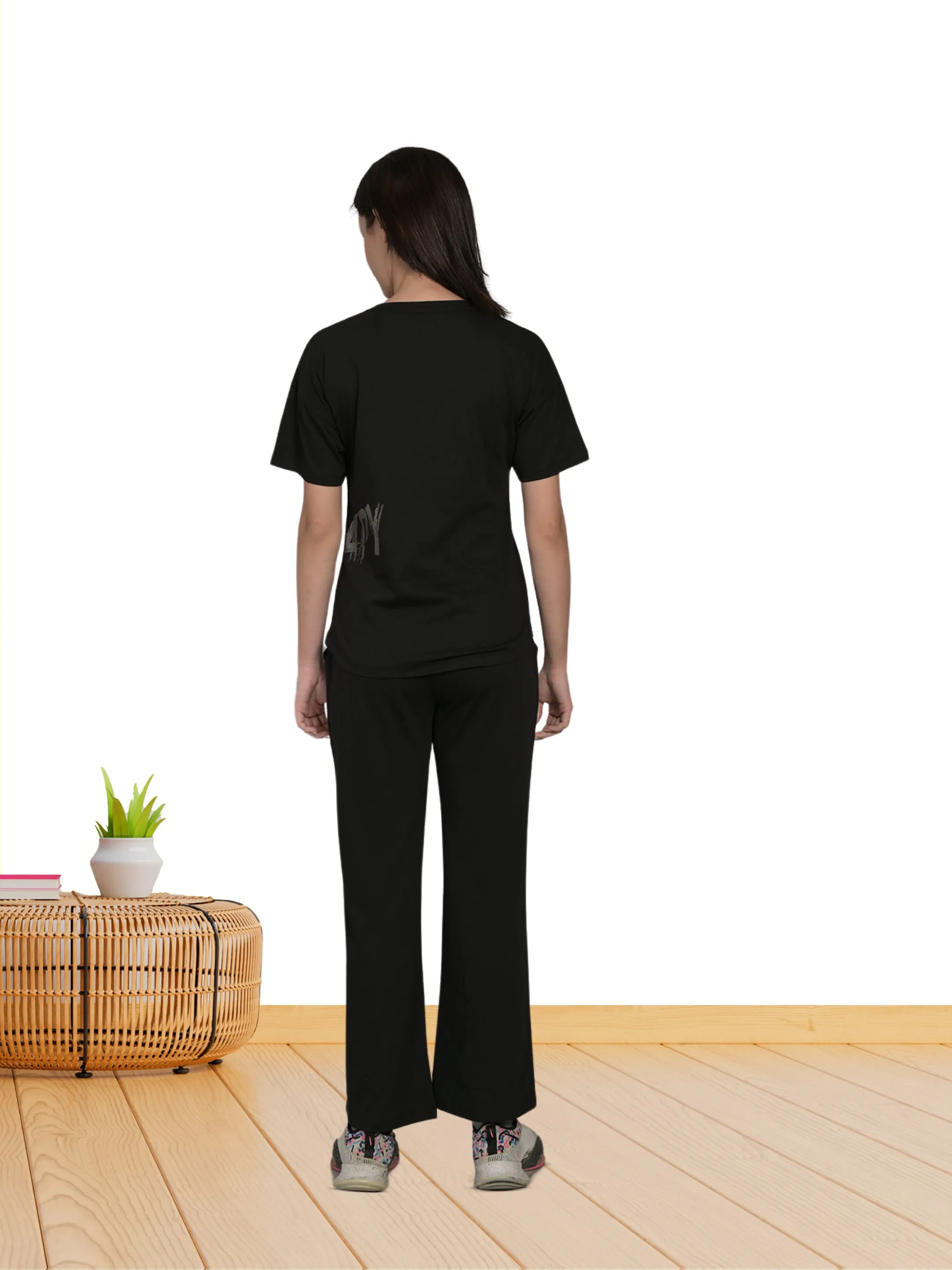 Black Half Sleeve BL Co-Ord Set