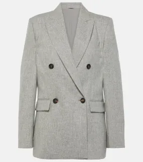 Brunello Cucinelli Wool and cashmere flannel blazer