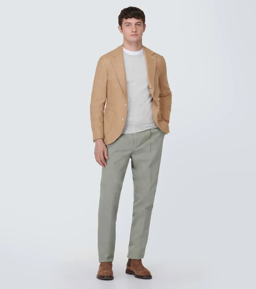 Brunello Cucinelli Wool, cashmere, and silk twill blazer