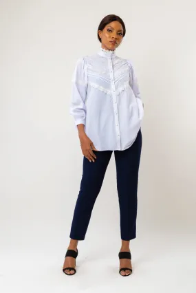 CADY LACE SHIRT - WHITE