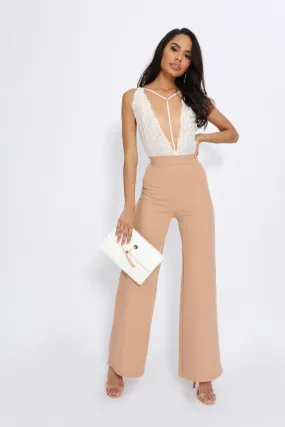 Camel High Waisted Palazzo Trouser