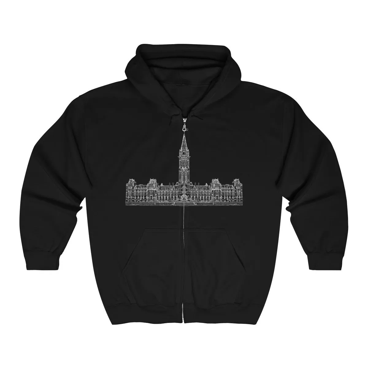 Centre Block - Unisex Heavy Blend™ Full Zip Hooded Sweatshirt