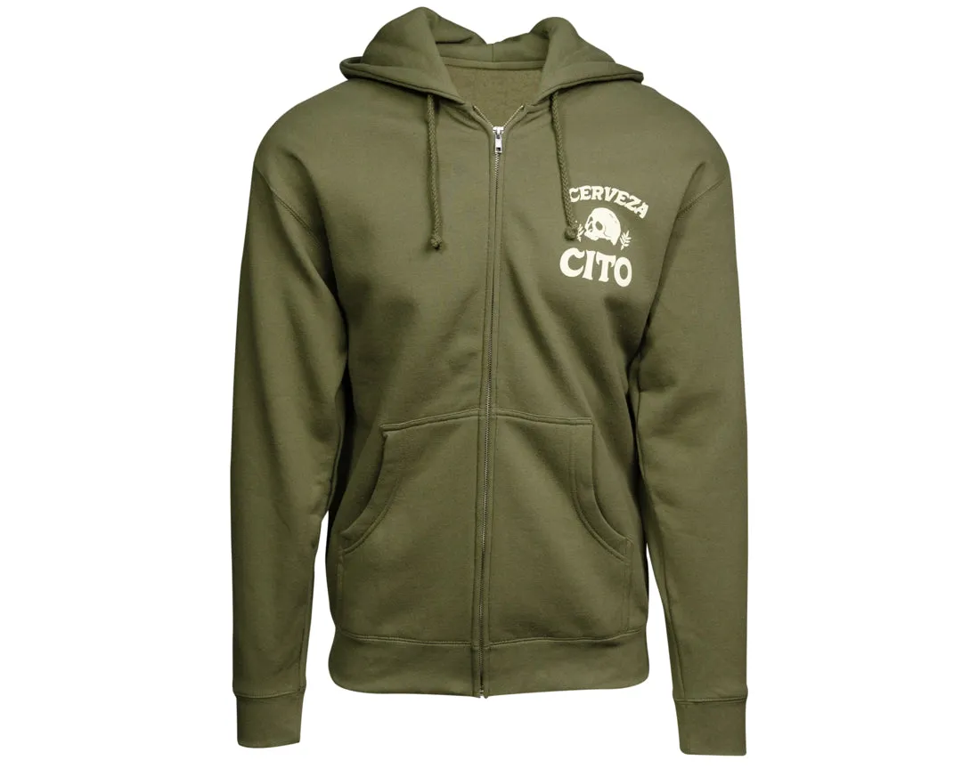 Cerveza OG Zip Up Hoodie - Green