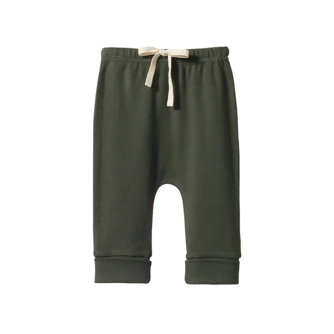 Cotton Drawstring Pants Thyme