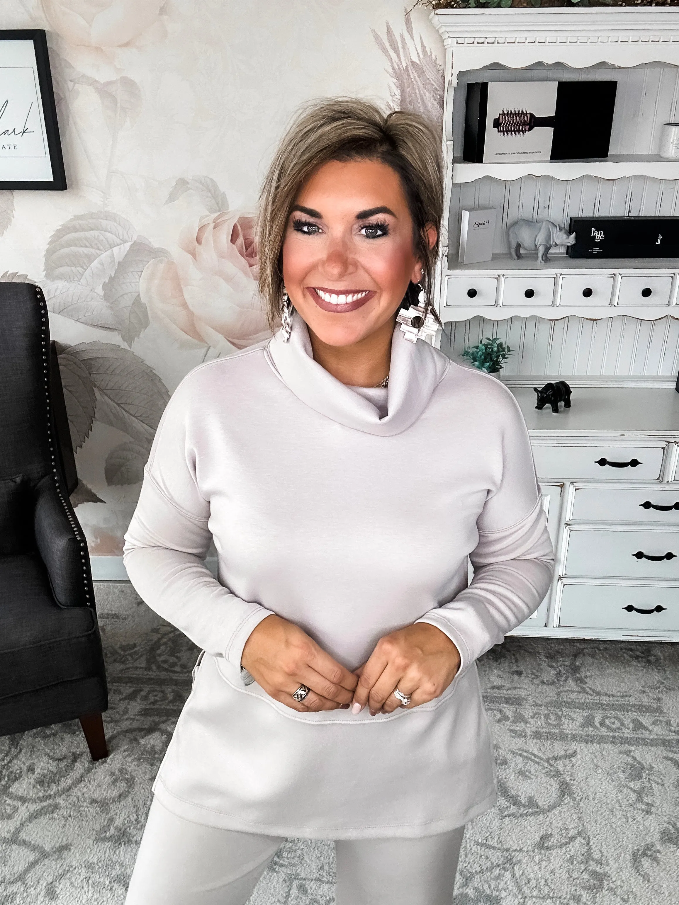 Cozy On The Weekend Cowlneck - Grey