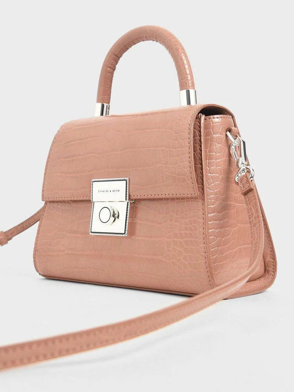 Croc-Effect Structured Bag
