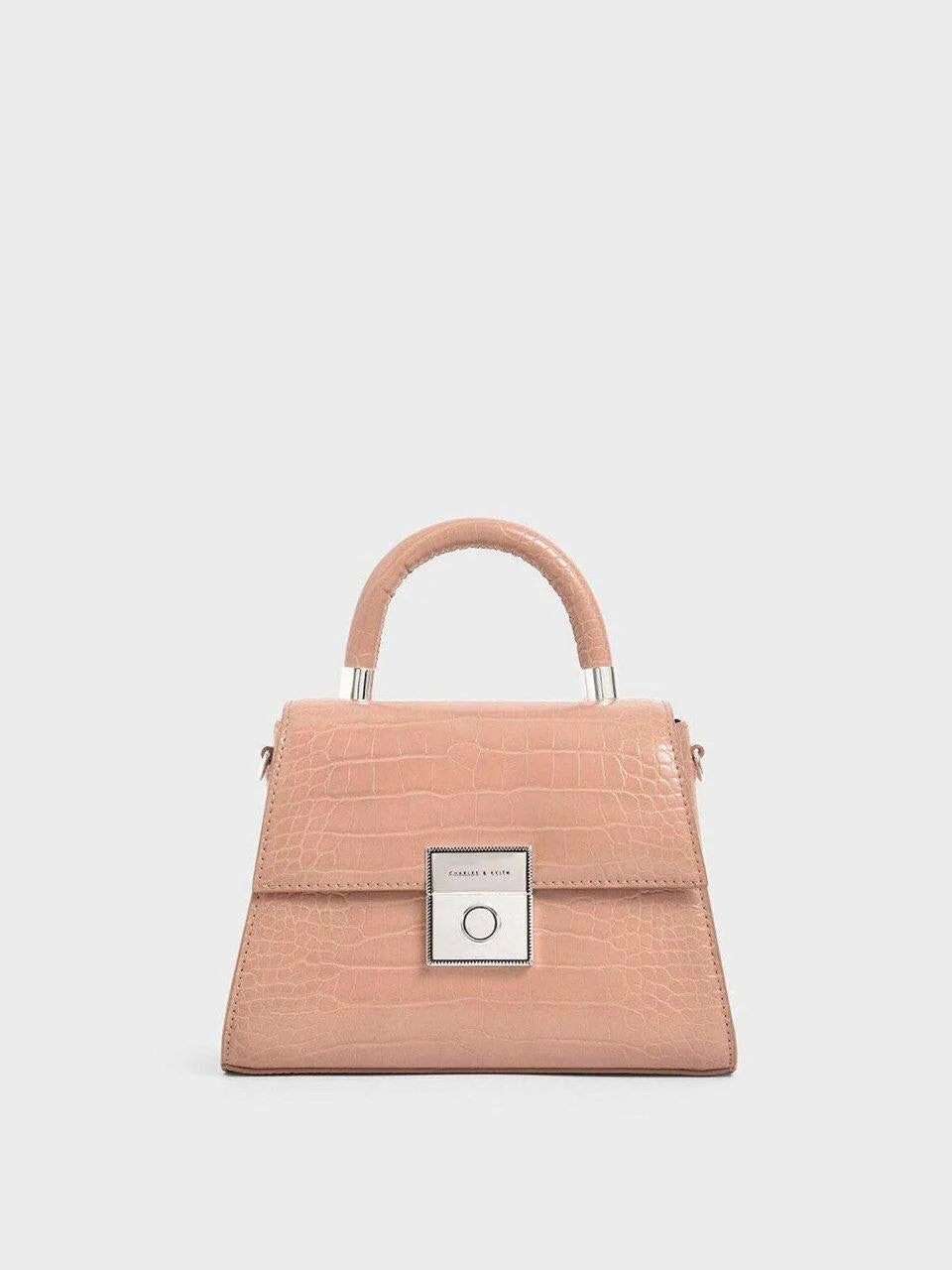 Croc-Effect Structured Bag