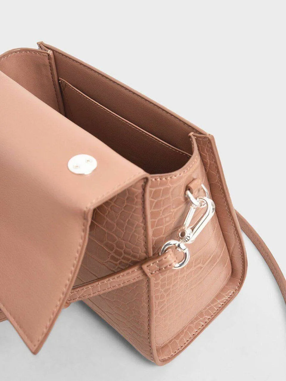 Croc-Effect Structured Bag