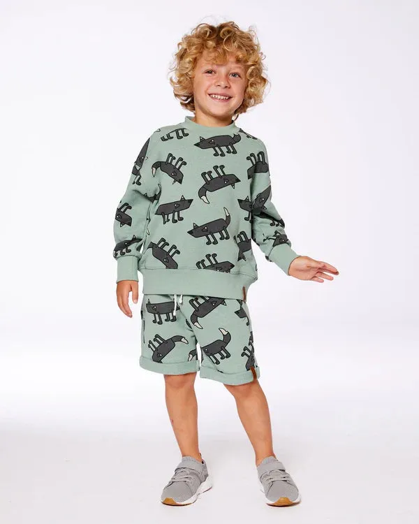 Deux Par Deux Boys French Terry Sweatshirt   G30U30   Mineral Gray