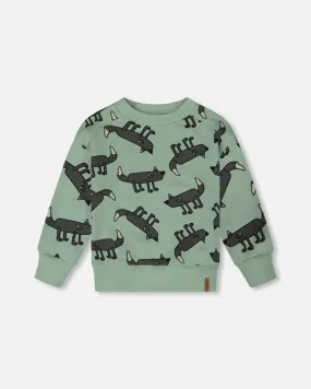 Deux Par Deux Boys French Terry Sweatshirt   G30U30   Mineral Gray