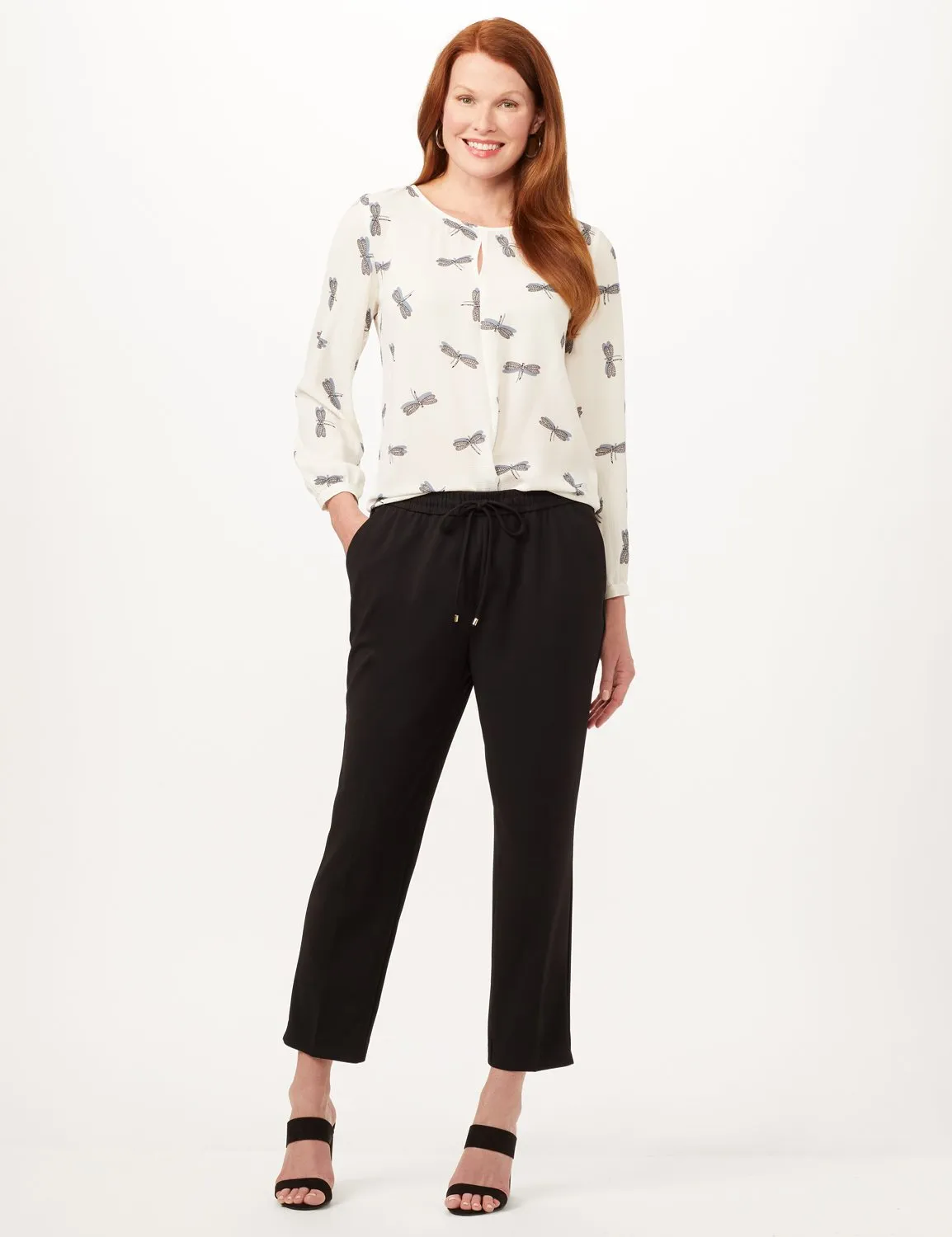 Elastic Drawstring Pull-On Pants