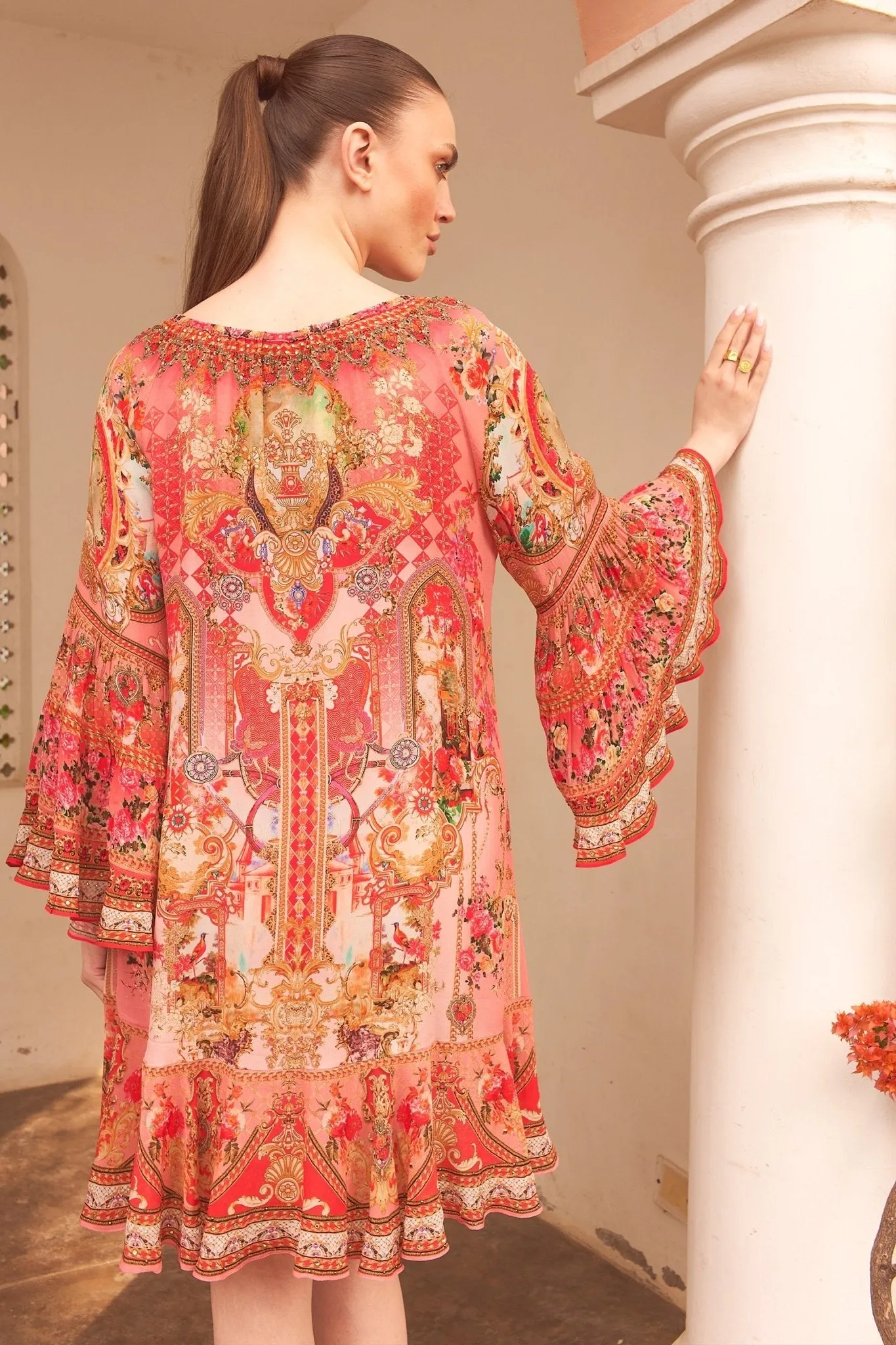 PINK CASTLE FRILL DRESS