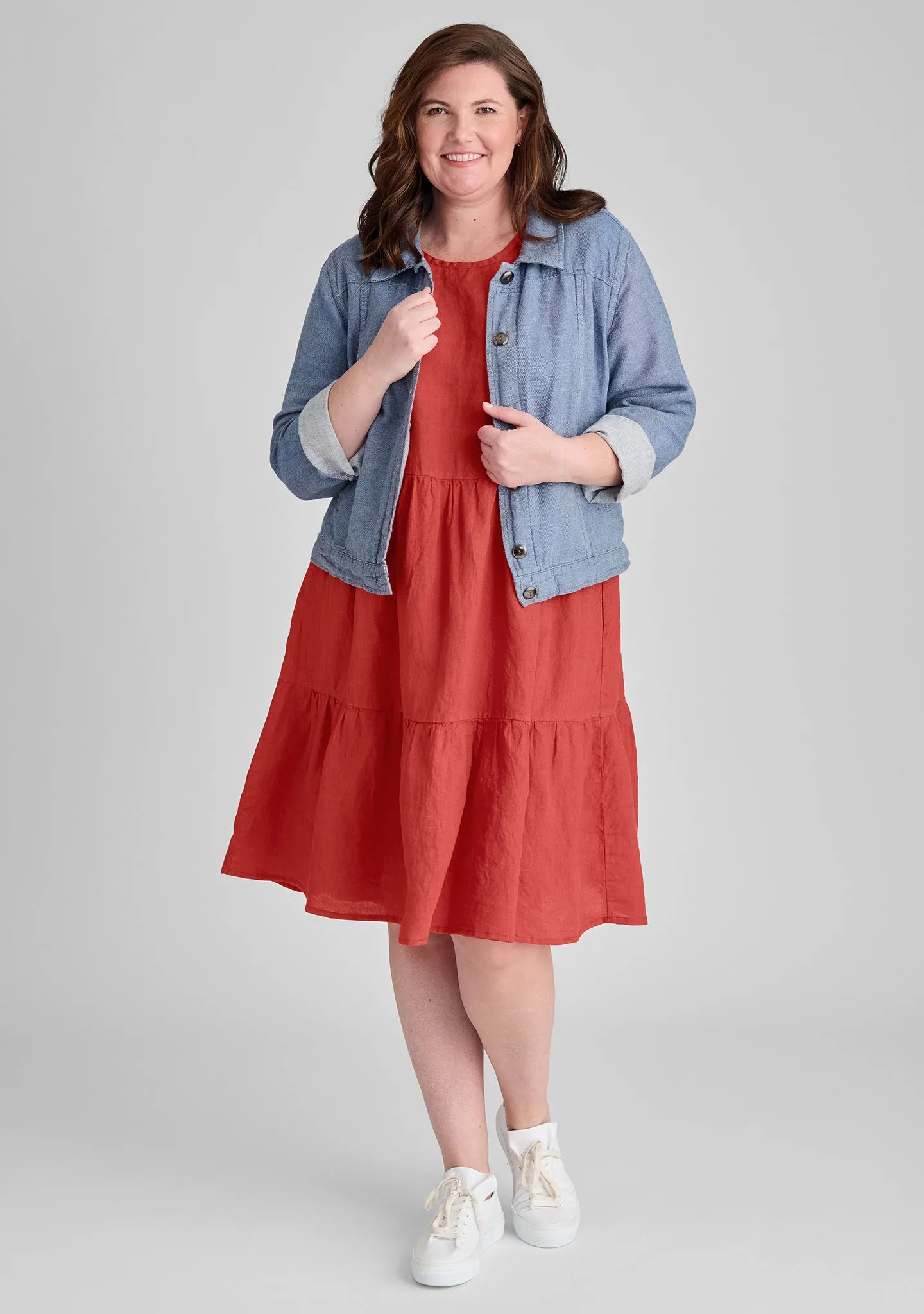 Ruthie's Dress - Short Sleeve Linen Dress