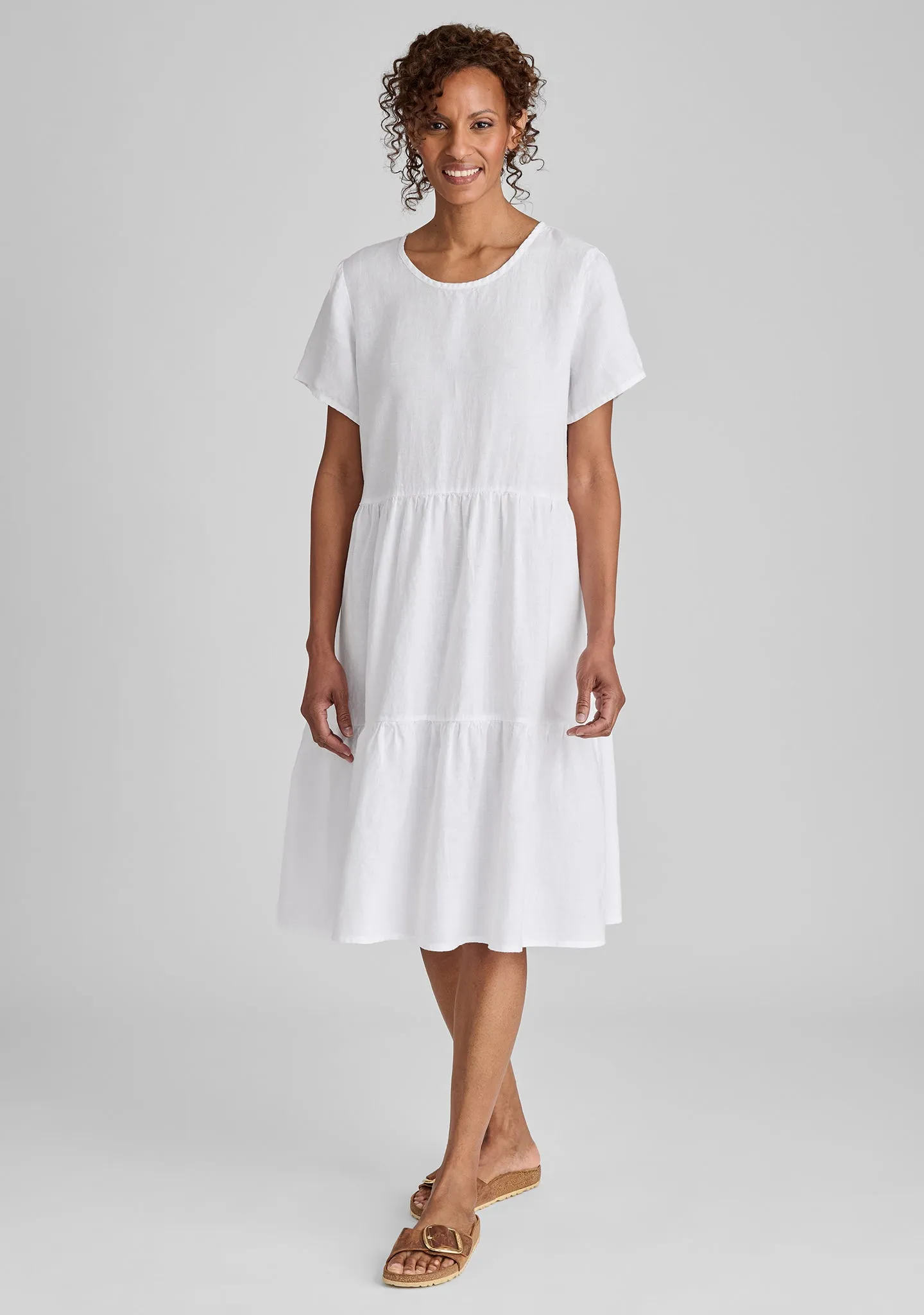 Ruthie's Dress - Short Sleeve Linen Dress