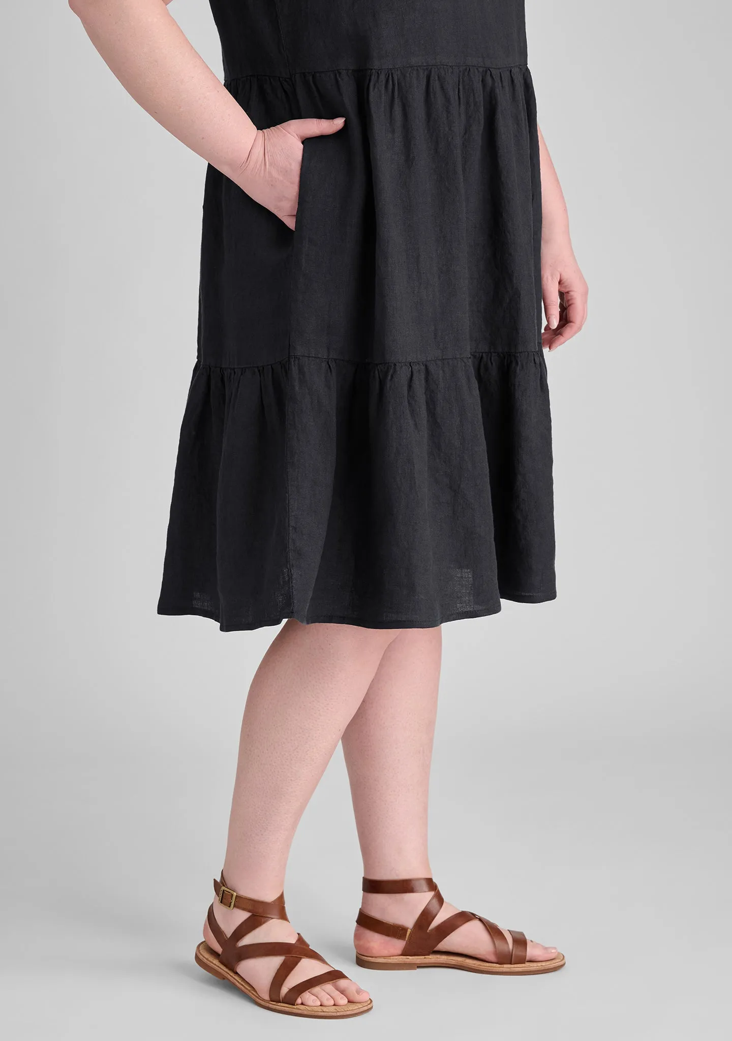 Ruthie's Dress - Short Sleeve Linen Dress