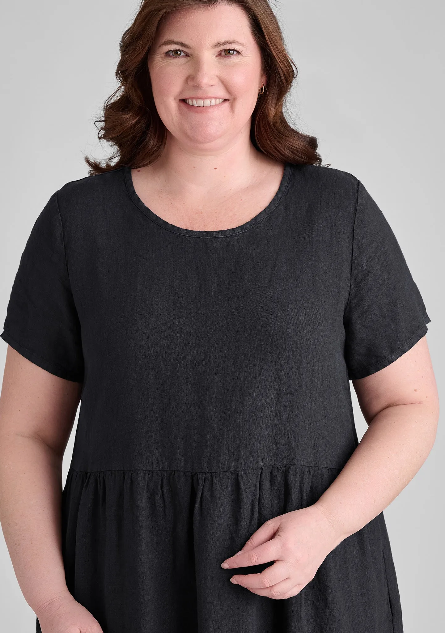 Ruthie's Dress - Short Sleeve Linen Dress