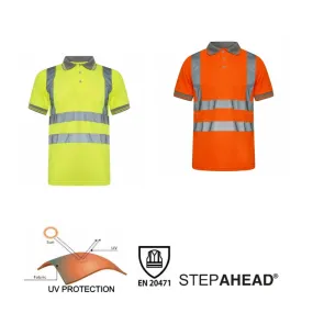 Step Ahead Hi Vis Short Sleeve Polo Shirt