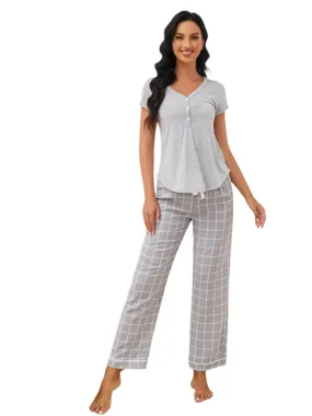 TEEK - V-Neck Short Sleeve Top Shorts Lounge Set