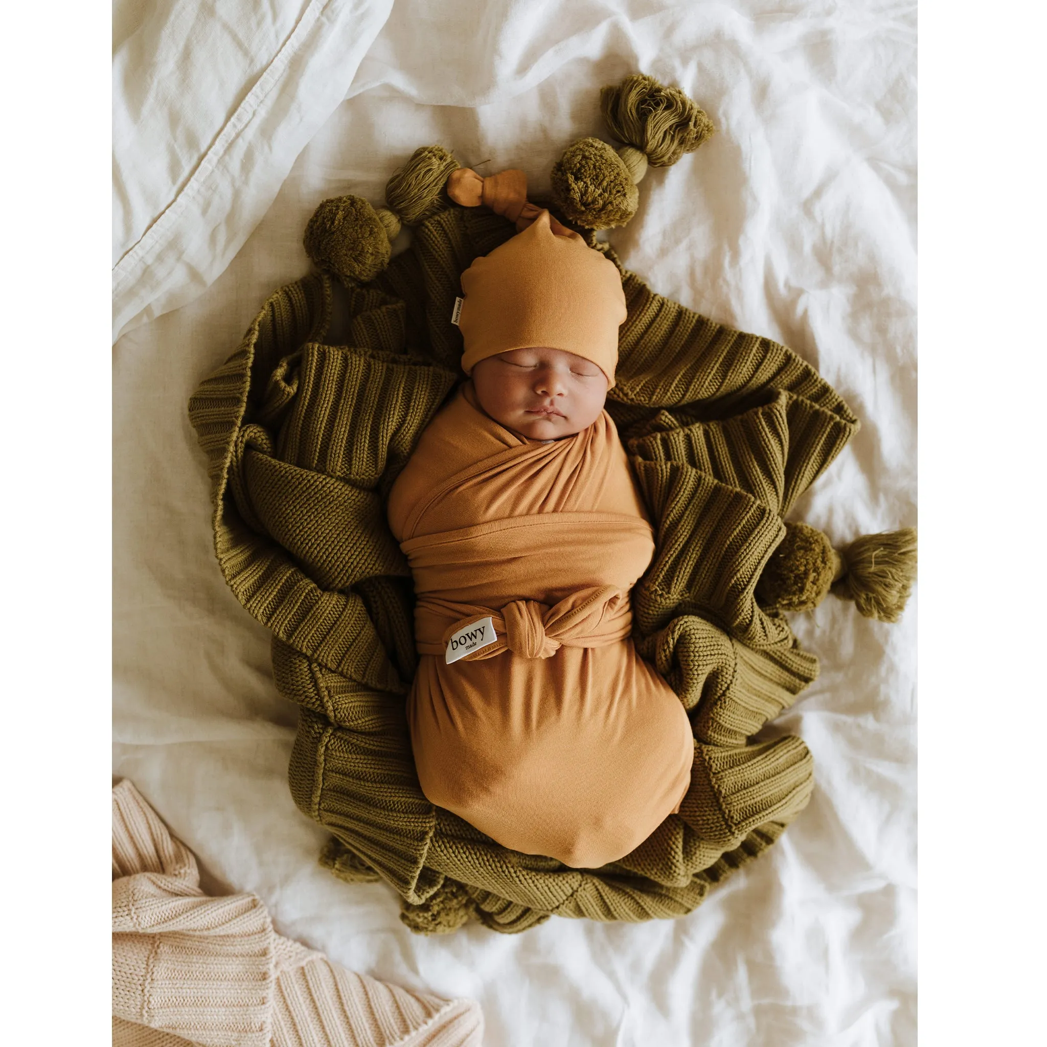 Top Knot Beanie - Honey
