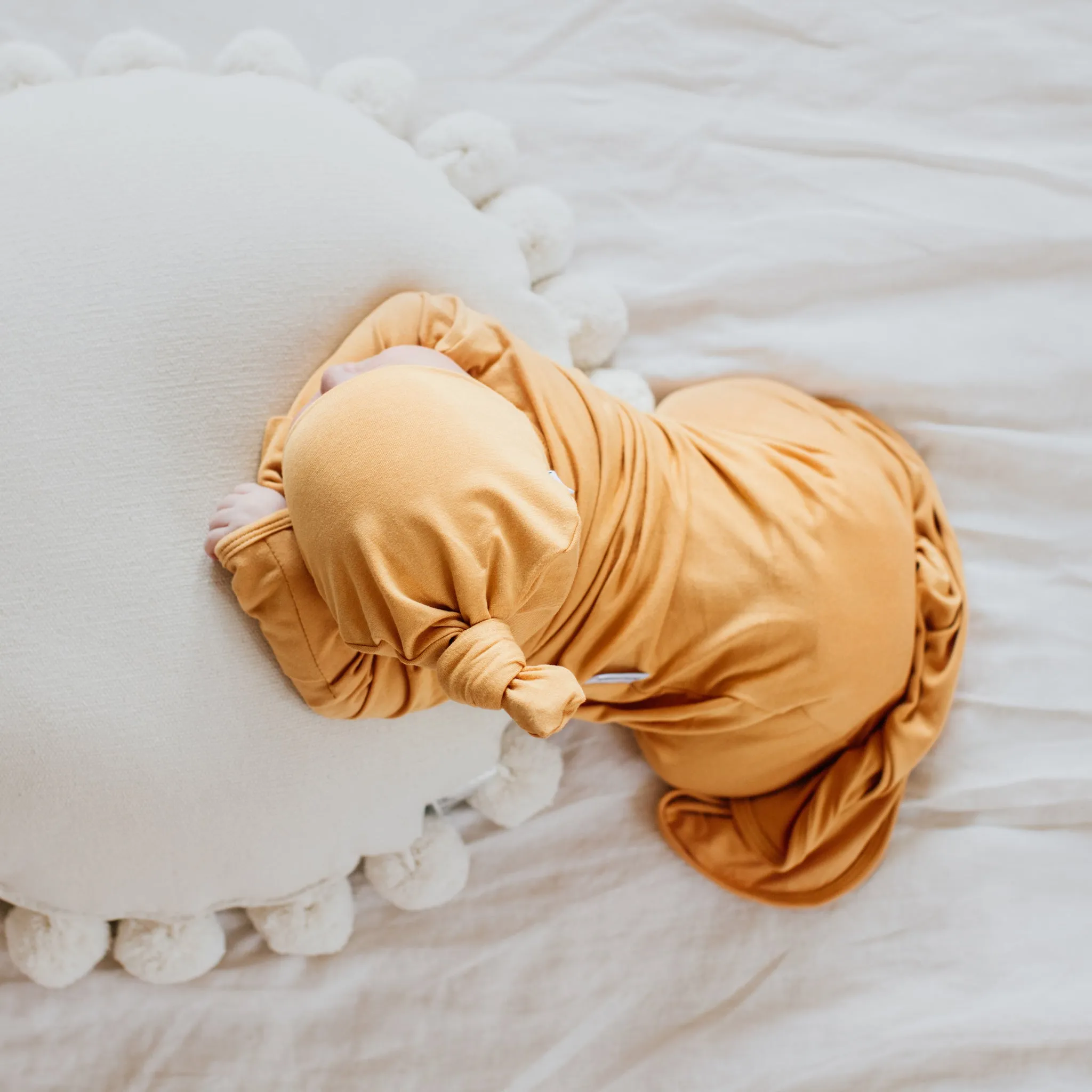 Top Knot Beanie - Honey