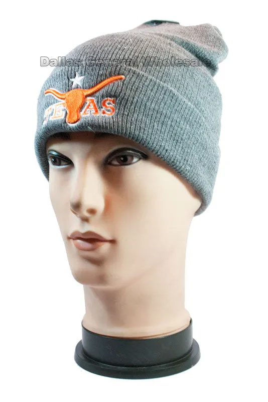Trendy Longhorn Texas Print Skull Beanies Wholesale