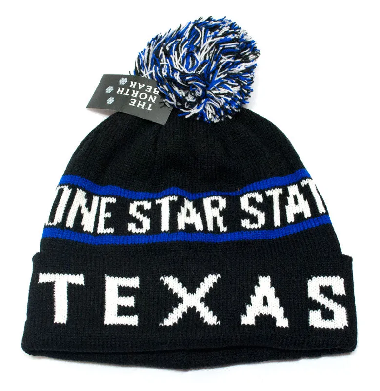 Wholesale Winter Knitted Beanie Cap with Texas Print